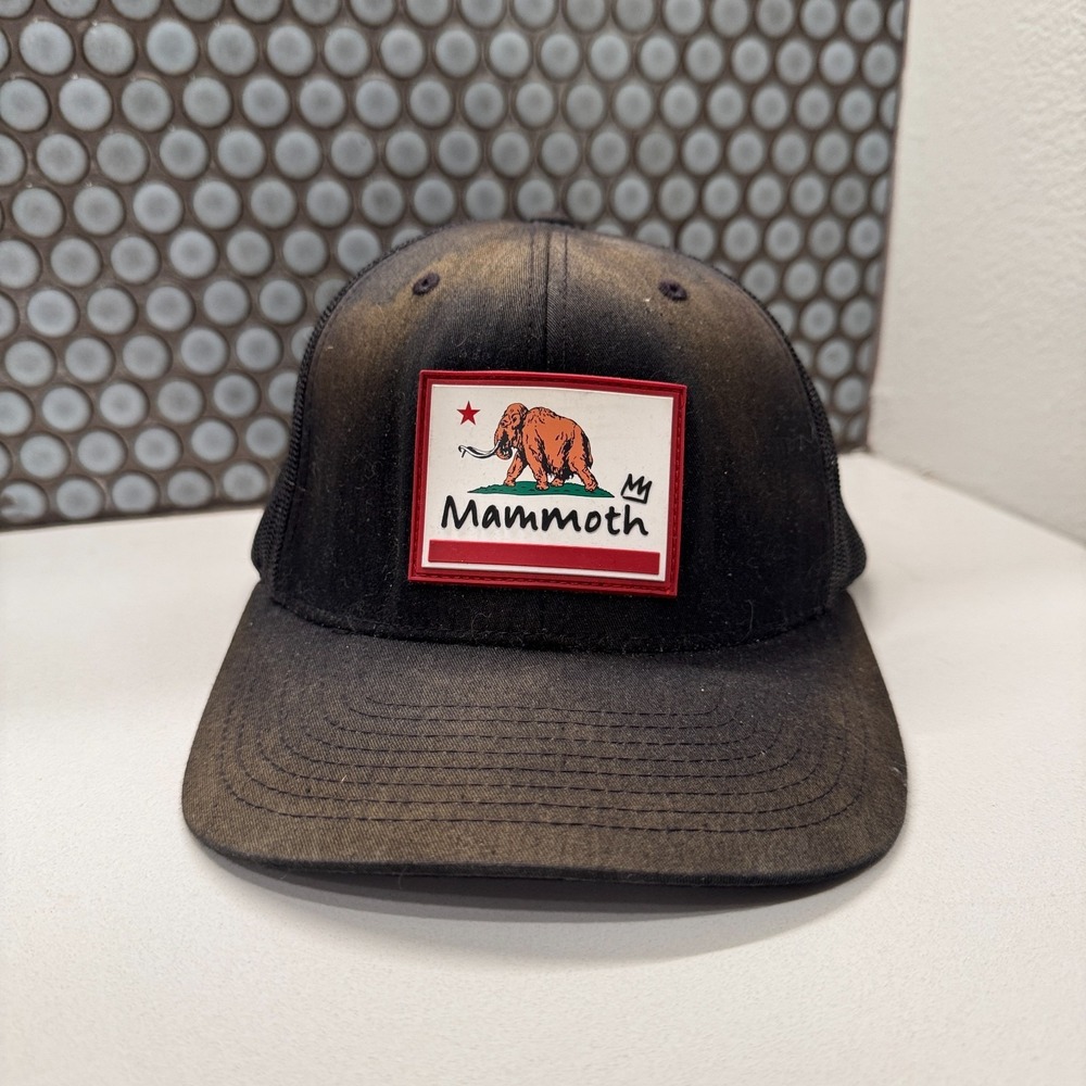 Mammoth Hat Cap Black Cali Graphic Logo‎ Snapback Vintage Meshback Trucker Adult